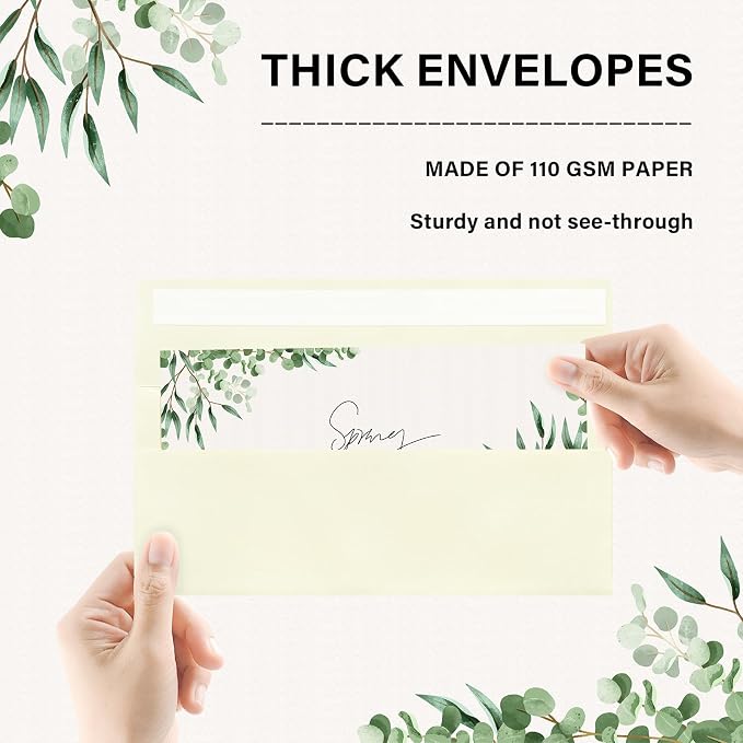 100 Pack #10 Ivory Envelopes Letter Size Self Seal Cream Business Envelopes | Security Mailing Envelopes, 4 1/8 x 9 1/2 Inches, Beige