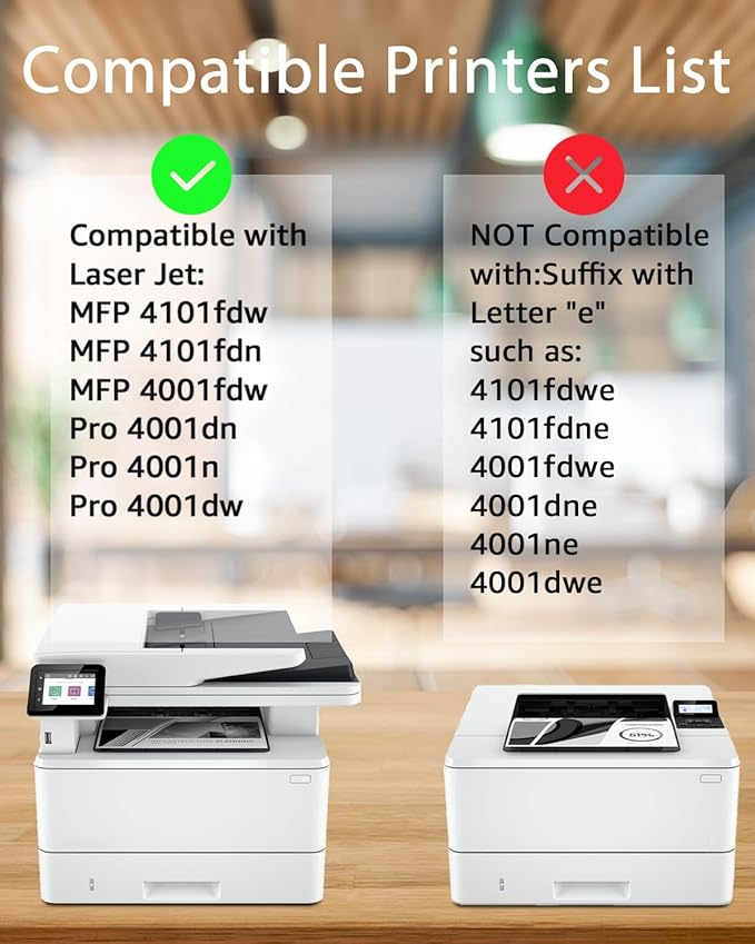 greencycle 148X Cartridge Replacement Compatible for HP 148X Black Toner Cartridge W1480X 148A Pro Ink Cartridge Work with Laser Jet Pro 4001dw 4001dn 4001n MFP 4101fdw 4101fdn (1PCS,with Chip)