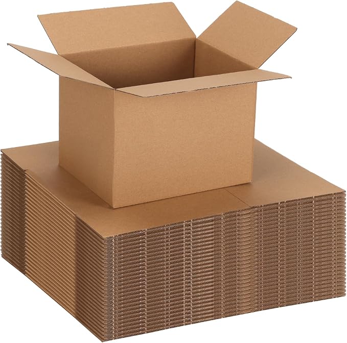 30-Pack Shipping Boxes 8x6x6 Inches, Brown | Corrugated Cardboard Box for Business Packing, Shipping, and DIY, Easy to Fold and Assemble