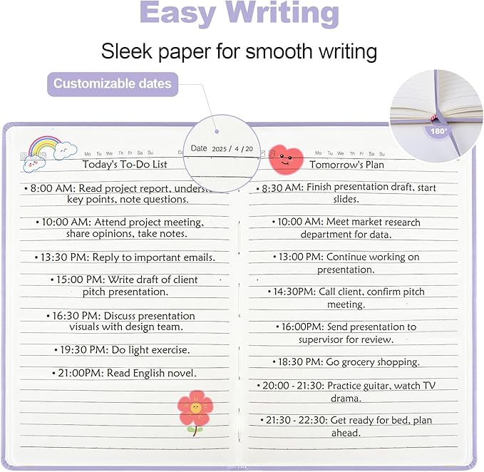 Lined Journal Notebooks for Writing, 100 GSM Thick Paper, 1 Pack Hardcover Notebooks, A5 College Ruled Notebook, Journaling Notebook for School/Travel/Office (Purple- 1 Pack)