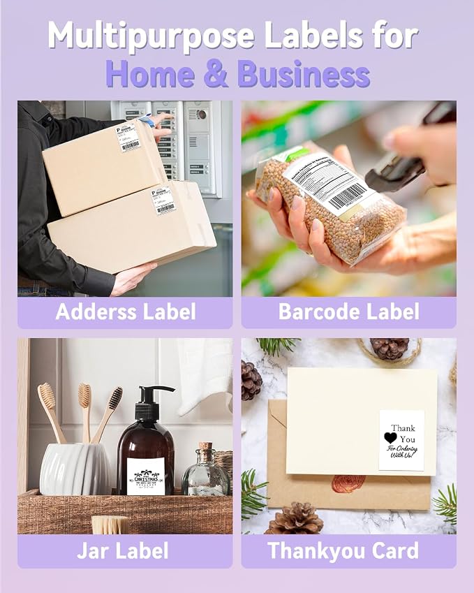 Phomemo M220 Labels 3 Rolls,2.36"x 3.14", for M220/M250/M221/M260, 270 PCS | Square 60x80mm Waterproof Thermal Sticker, Use for Barcode, Listing, Business, Home,Organization, Office, Warehouse, White