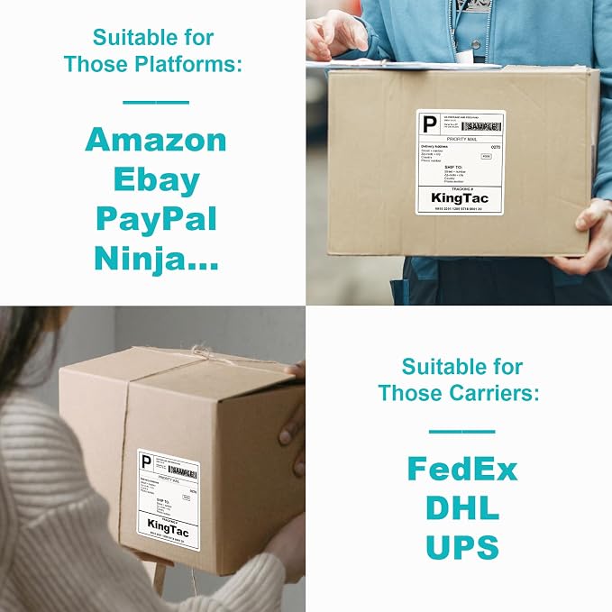（4"x5", 2000 Pcs,4 Up Shipping Address Labels for Laser & Inkjet Printers,500 Sheets Permanent Adhesive 4 per Page Shipping Labels, 1/4 Page Labels, 4 per Sheet