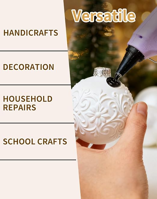 Black Full Size Hot Glue Sticks(30 Pcs),7.9" x 0.43" Glue Gun Sticks | Perfect for Full Size Hot Glue Gun,Easily Create and Bond Crafts on Wood,Plastic,Glass,Flowers,Fabrics,Foam,Jewellery