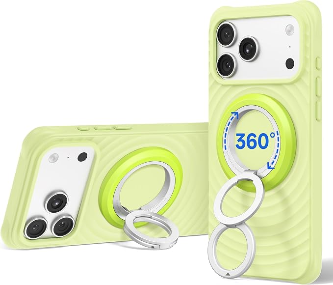 SYNCWIRE Magnetic Phone Ring Holder, for MagSafe Phone Grip Stand Kickstand | 360° Rotation, Double-Sided Magnet, Cell Phone Grip Finger Holder, for iPhone 17 16 15 14 13 12 Pro Max, MagSafe Accessories