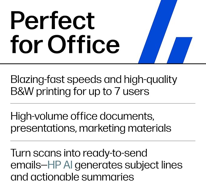 HP LaserJet Pro MFP 3105sdw Wireless Printer, Print, scan, Copy, Fast speeds, Easy Setup, Mobile Printing, Advanced Security, Best-for-Office, AI-Capable (3G646A)