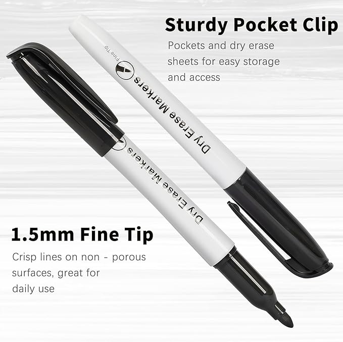 Duchong 72 Packs Dry Erase Markers Bulk, Fine Tip Whiteboard Markers for Kids Teachers, Dry Erase Pens Bulk Pack for Classroom Home, Back to School Supplies