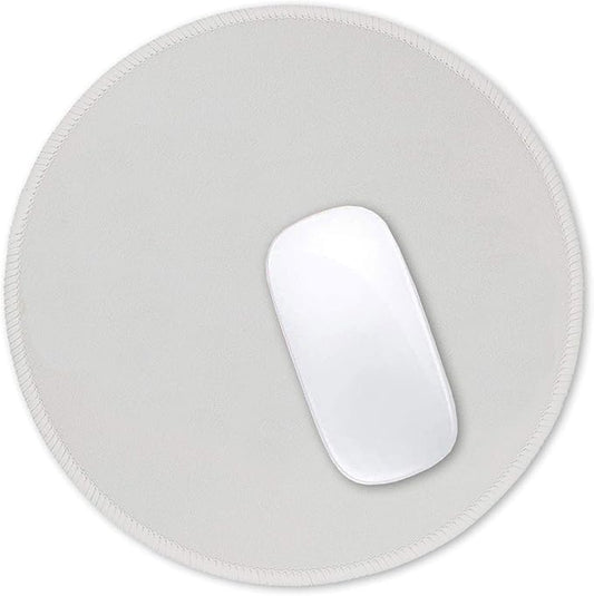 Hsurbtra Mouse Pad, Premium-Textured Small Round Mousepad 8.7 x 8.7 Inch Gray, Stitched Edge Anti-Slip Waterproof Rubber Pretty Cute Computer Mat for Office Home Gaming Laptop Men Women Kids