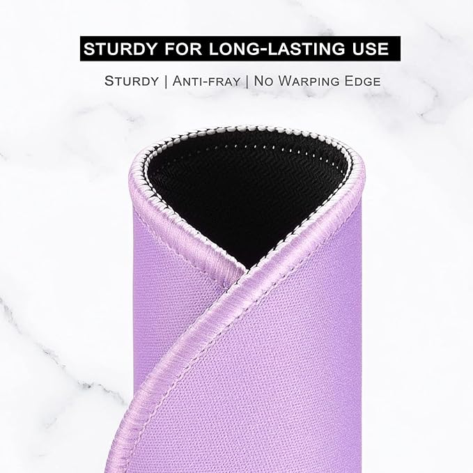 Hsurbtra Mouse Pad, Premium-Textured Small Round Mousepad 8.7 x 8.7 Inch Purple, Stitched Edge Anti-Slip Waterproof Rubber Pretty Cute Computer Mat for Office Home Gaming Laptop Men Women Kids