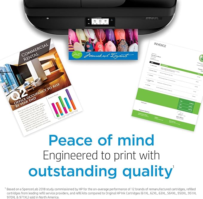 HP Original 923e EvoMore Black / 923 Tri-Color Ink Cartridges (2-Pack) | Works with Printer Series: OfficeJet 8120, OfficeJet Pro 8130 | Carbon Neutral | C84QYLN