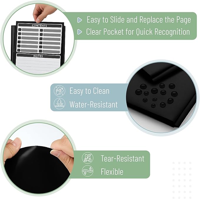 Mr. Pen- Black Plastic Folders with Pockets and Prongs, 24 Pack, Letter Size, Black Flexible Plastic Folders with Prongs, Clear Front Pocket and Card Slot