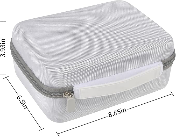 Case Compatible with Brother P-Touch PTD220 210 Home/Office Everyday Label Maker, Storage Holder Carrying Organizer for Label Tapes, AC Adapter, Charging Cables (Box Only) - White