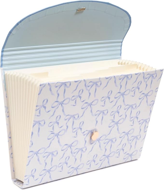 U Brands 13-Pocket Accordion File Organizer, Letter Size, Expandable File Folder Folder (Charming Coquette)