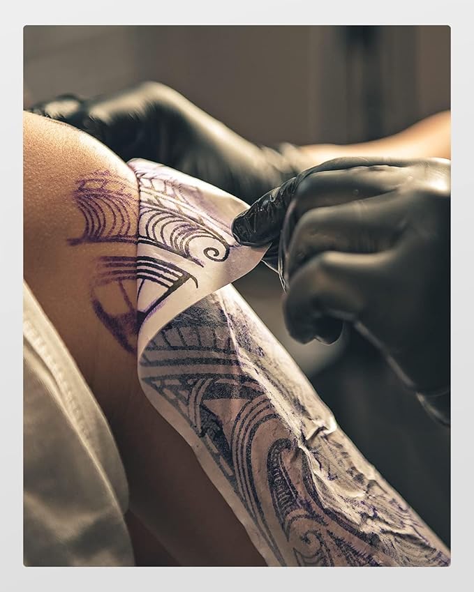 Phomemo Tattoo Transfer Paper, 50 Sheets A4 Size Thermal Stencil Paper for Tattoos Transfer Kit - Personal & Commercial Use, 4 Layers DIY Tattooing Tracing Paper for Tattoo Supplies, 8 1/4" x 11 2/3"