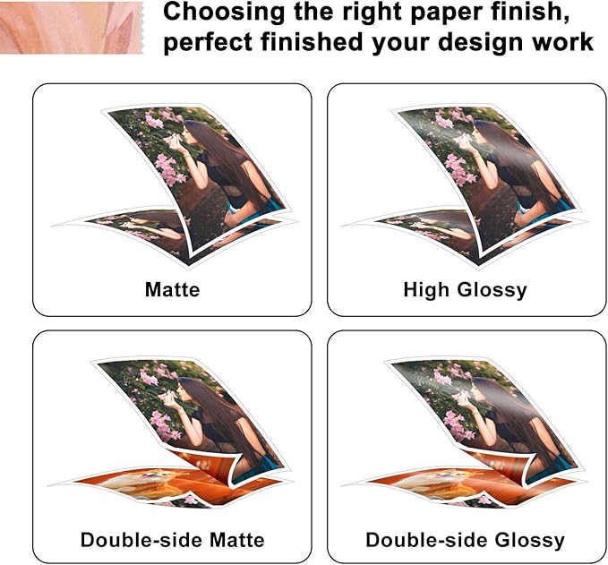 Koala Thin Presentation Paper Double-Sided Matte for Printing Photo 11X17 Inches 110 Sheets 32LB Compatible with Inkjet Printer