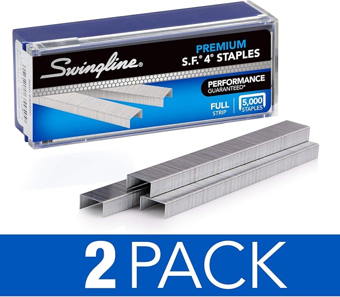 Swingline Staples,S.F. 4,Premium for Desktop Staplers,1/4" Length,210/Strip,5000/Box (35450),2 Count (Pack of 10)