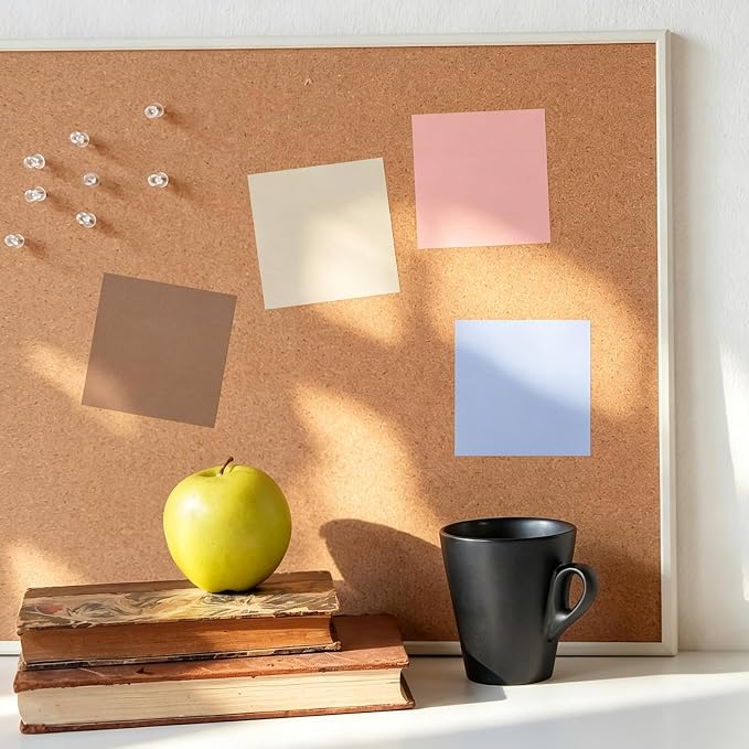 Thenshop 12 Pads Morandi Pastel Sticky Notes 3x3 50 Sheets | Self Stick Notes Pads Memo Earth Tone Office Supplies Vintage Aesthetic School Accessories Easy to Peel Repositionable