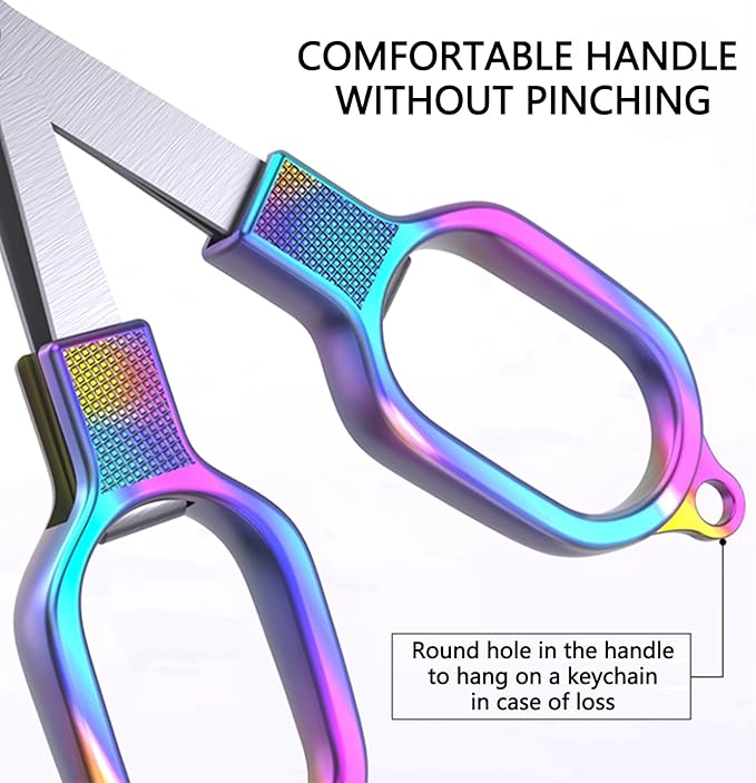 Folding Scissors, TSA Compliant and Portable, Compact, Safe Travel Scissors, Stainless Steel Retractable, 1 Pcs