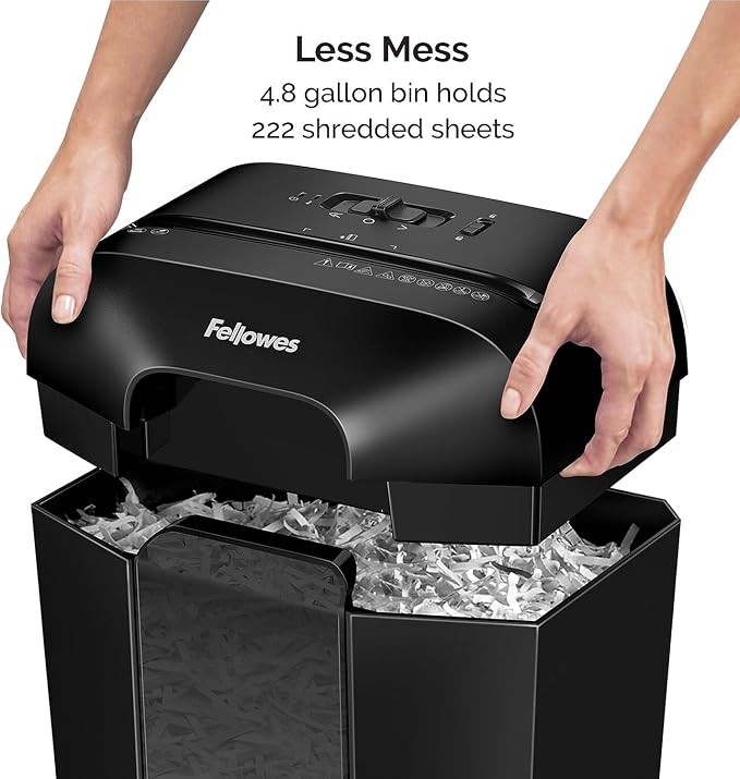 Fellowes Powershred LX70-DB 11 Sheet Cross-Cut Household Paper Shredder for Home Office