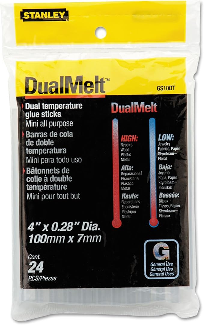 Stanley Hand Tools GS10DT Mini Dualmelt Glue Sticks 24 Count