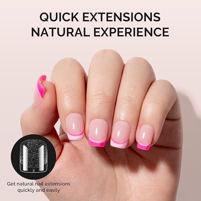 MelodySusie Extra Short Square X Nail Tips - 600Pcs 15 Sizes Clear Acrylic,Half Matte Full Cover Press on Nails for DIY Extension & Salon Use, Pre-Shaped for Long-Lasting Manicure, Fall Winter Nails