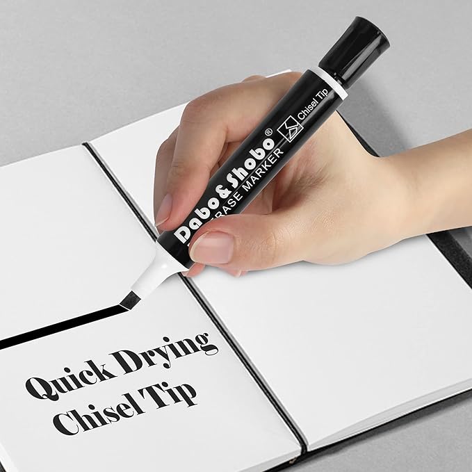 Dabo&Shobo Dry Erase Markers 24 Pack, 10 Assorted Colors With Low Odor Ink, Chisel Tip, Whiteboard Markers For Office