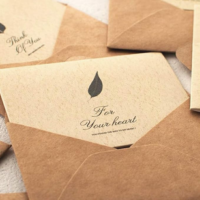 100 Pack Envelopes for Invitation- Brown Kraft Invitation Envelopes Used for Cards Used for Weddings,Invitations, Baby shower, Office (5.25 * 7.25-V flap)