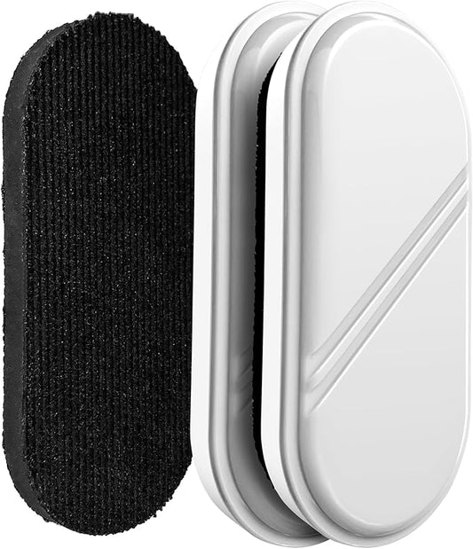 Dry Erase Board Eraser, Magnetic Detachable Whiteboard Eraser 2-Pack, White Board Erasers for Classroom, Glass Board Cleaner, Dry Erase Marker Eraser for Office School Home (White)