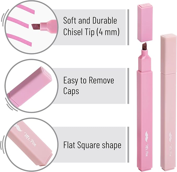 Mr. Pen- Aesthetic Highlighters No Bleed Bulk, 32 Pack, Pastel Color | Chisel Tip, Cute Highlighters Assorted Colors for Journaling, Highlighting, Underlining, Fast Dry, Back to School Supplies