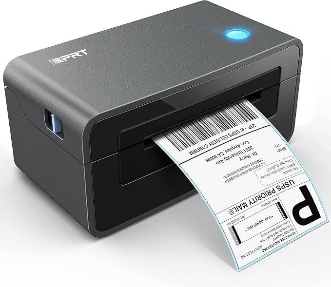 iDPRT Shipping Label Printer 4x6 Bluetooth Thermal Label Printer for Small Business and Shipping Package, Support Android, iPhone, Windows, macOS, Widely Used for Amazon, Shopify, Ebay (Renewed)