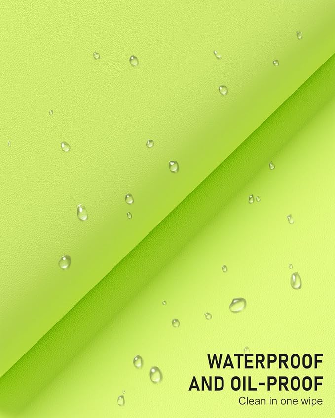 Desk Pad, 35.5" x 17" PU Leather Non-Slip Desk Mat Large Mouse Pad for Desktop, Waterproof Laptop Computer Writing Mat for Office, Home, Work, Gaming, Kiwi Green