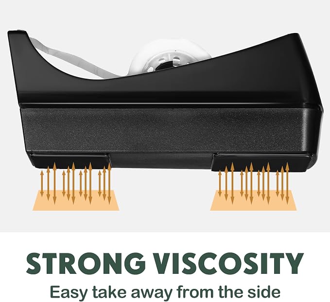 Yahenda 18 Pack Tape Dispenser, 20 Refills Weighted Non Skid,Black | 0.7x985 Inch Invisible Tape Refills Included, Weighted Non-slip Base for Office Home School Desktop, Value Set for Wrapping