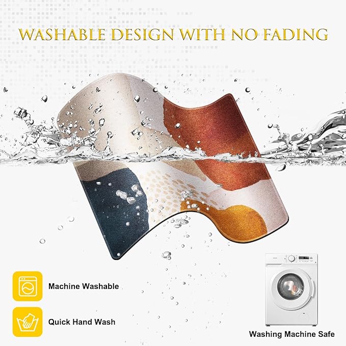 JIKIOU Mouse Pad with Non-Slip Rubber Base, Premium-Textured & Washable Computer Mousepad with Stitched Edges, Mouse Pads for Computers, Laptop, Gaming, Office & Home, 10.2 x 8.3 in Boho
