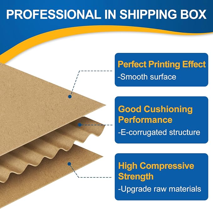 Famagic Small Shipping Boxes - 25 Pack 9x6x2 Inches Brown Corrugated Cardboard Mailer Boxes for Small Business, Mailing Boxes for Packaging, Bulk