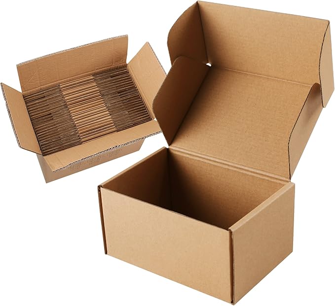9x6x4 Brown Cardboard Corrugated Boxes 30 Pack, Shipping Boxes for Small Business Mailing Boxes, Mailer Packaging Boxes