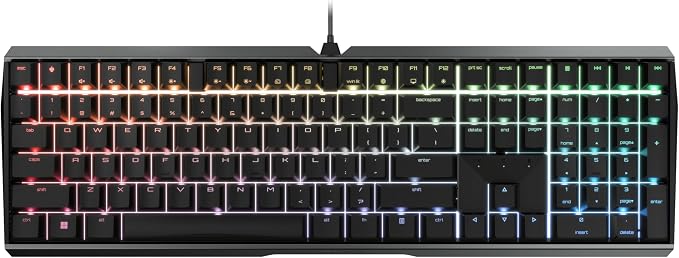 Cherry MX 3.0S Wired Mechanical Gaming Keyboard MX Brown Switches | Robust Aluminum Housing, RGB-Lighting, Full Key Rollover, Anti Ghosting, Black