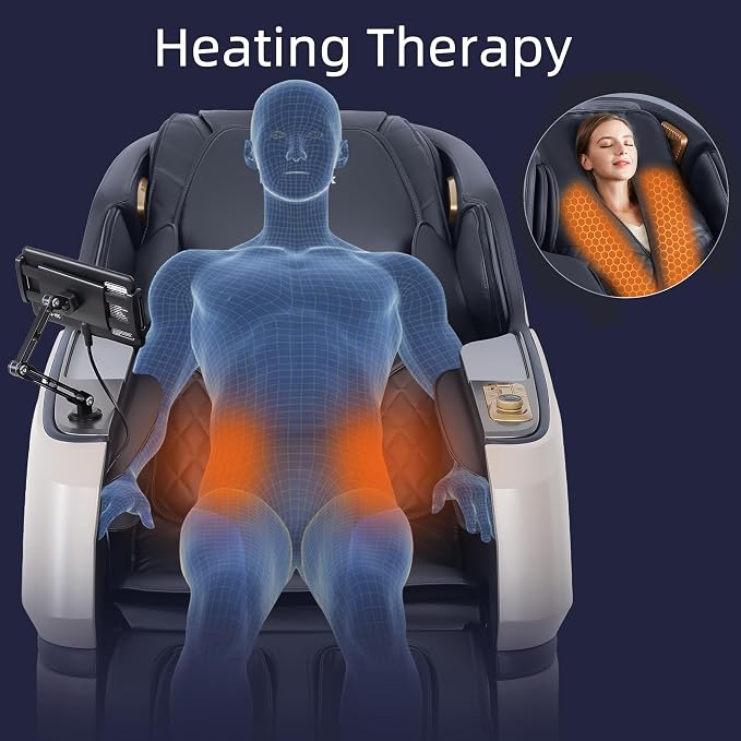 2026 4D Massage Chair, Full Body Recliner with OTA Cloud Tech, Deep Yoga Stretch, 27 Auto Modes, 55" SL Track, APP & AI Voice Control, Auto Footrest, Zero Gravity, and Heating for Relaxation | Yoga stretch, 22+5 modes, body scan, app and AI Voice Contr...