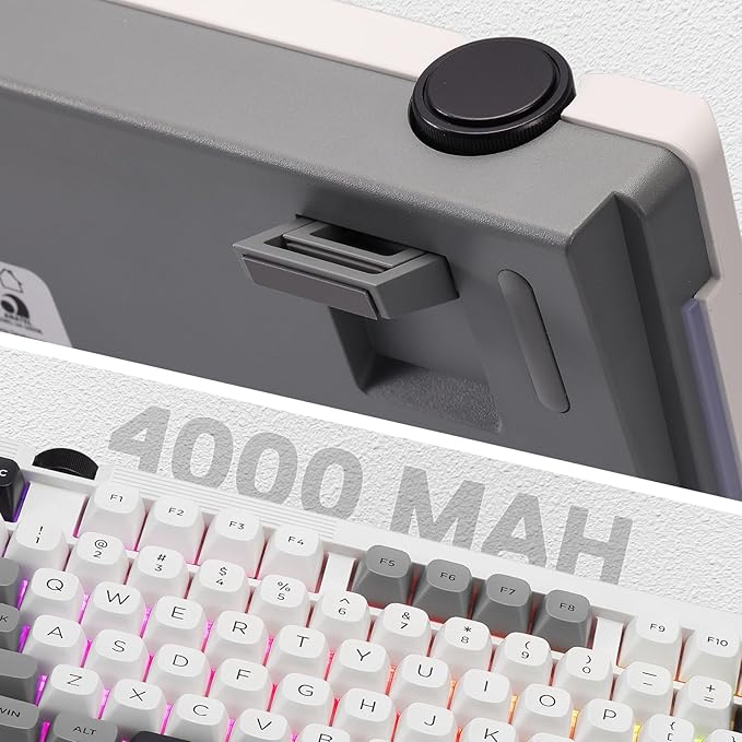 Redragon K729 PRO 80% Wireless Gasket RGB Gaming Keyboard, 3-Mode TKL Mechanical Keyboard w/Knob Control, Mix-Color PBT Keycaps, Hot-Swap South-Facing Socket & 5-Layer Dampener, Custom Silent Switch