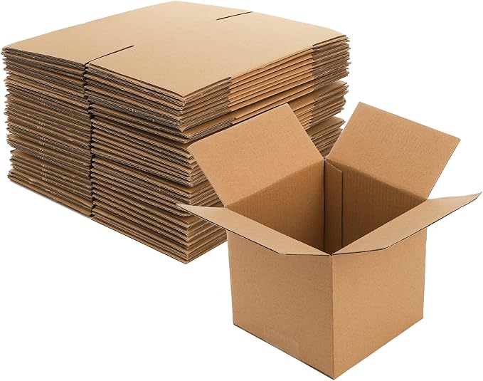 Peohud 5x5x5 Inches Shipping Boxes, 30 Pack Corrugated Cardboard Box, Small Cube Mailing Boxes for Packing, Moving, Shipping, Storage, Small Business
