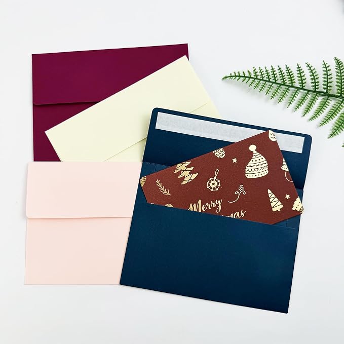4x6 Envelopes For Invitation (50, Burgundy, A6) | A6 envelope 4.75x6.5 inch,Envelopes for A6 cards,Self Seal envelopes for weddings, greeting cards,baby shower,photos,birthday