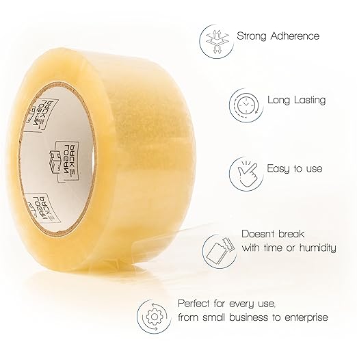 Clear Packing Tape, 36 Rolls Heavy Duty Packaging Tape for Shipping Packaging Moving Sealing, Thicker Clear Packing Tape, 1.88 inches Wide, 164 Yards Per Roll, 5904 Total Yards