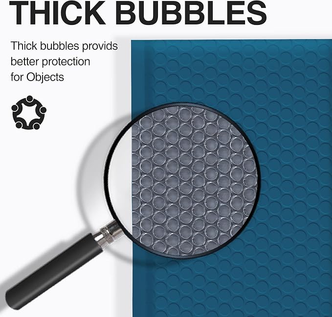 UCGOU Bubble Mailers 9.5x14.5" 40 Pack Usable Size 9.5x13.5" Navy Blue | Waterproof Self Seal Adhesive Large Padded Envelopes for Small Business Bubble Packaging Envelopes for Mailing Jewelry Makeup