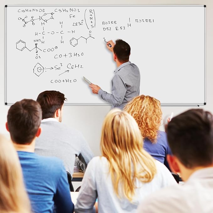 XBoard Magnetic Dry Erase Board 4' x 8' Wall Mounted | 96 x 48 Inches Large Whiteboard with Aluminum Frame for Office, School, Conference Room