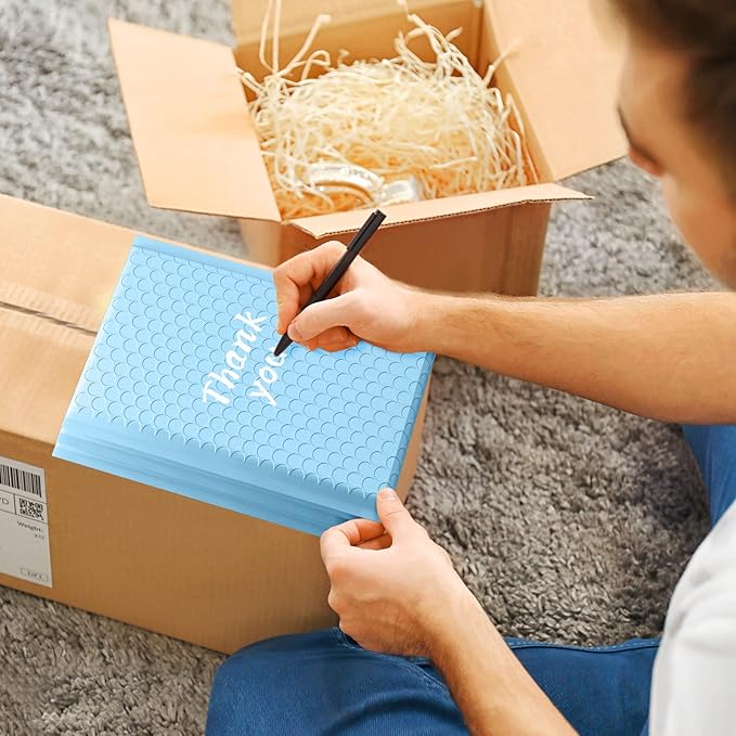 Metronic Bubble Mailers 6x10 Inch 50 Pack, Self-Seal Waterproof Padded Envelopes, Bubble Packaging Envelopes for Shipping, Mailing, Small Business, Light Blue Bulk #0, Bubble Mailers Usable Size 6x9