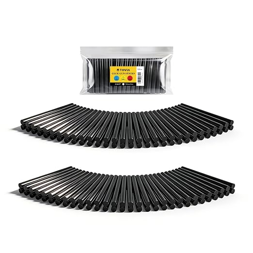 Black Hot Glue Sticks 4" Long 0.27" Dia, Mini Size Glue Sticks for Glue Gun, Dual Temp All Purpose Craft Adhesive, 120-Pack