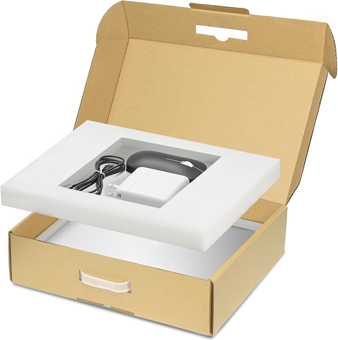 Laptop Shipping Box with Protection Foam for up to 17 Inches Notebook, Cardboard Laptop Box for Shipping, Secure Mailing Boxes