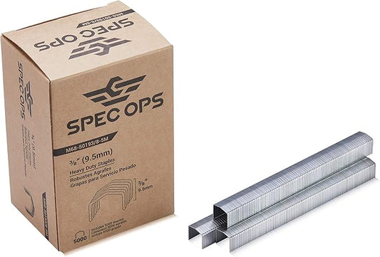 Spec Ops Tools 3/8" Staples for M68E Plier Stapler, 5,000 Pack, 3% Donated to Veterans, Silver