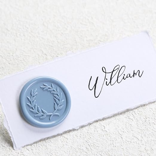 UNIQOOO Light Dusty Blue Glue Gun Sealing Wax Sticks for Wax Seal Stamp - Perfect for Wedding Invitations, Cards Envelopes, Snail Mails, Wine Packages, Christmas Gift Ideas, Pack of 8