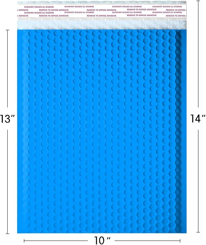 10 x 13 Inch Bubble Mailer 40 Pack, Waterproof Padded Envelopes with Strong Self-Seal Adhesive, Cushioning Shipping Bags with Bright Color for Small Business - Dark Blue