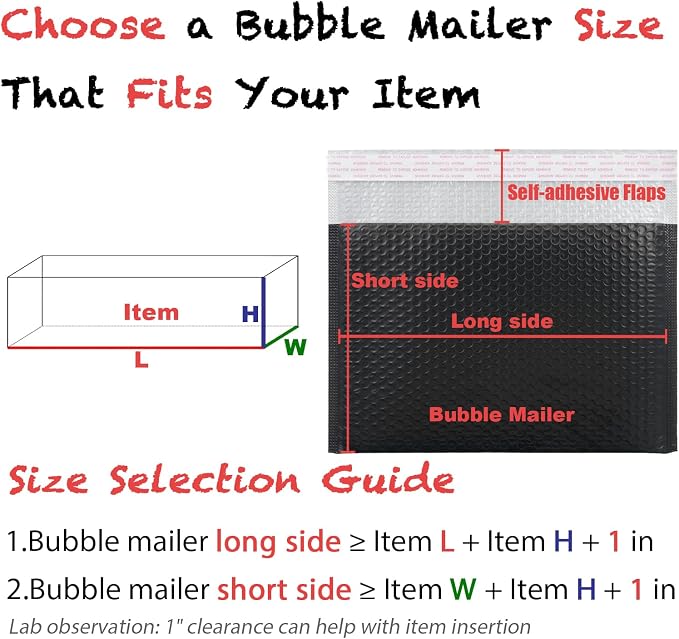 Poly Bubble Mailers 8x5+2 Inch, 80 Per Box, Assorted Colors | Padded Envelopes, Shipping Envelopes