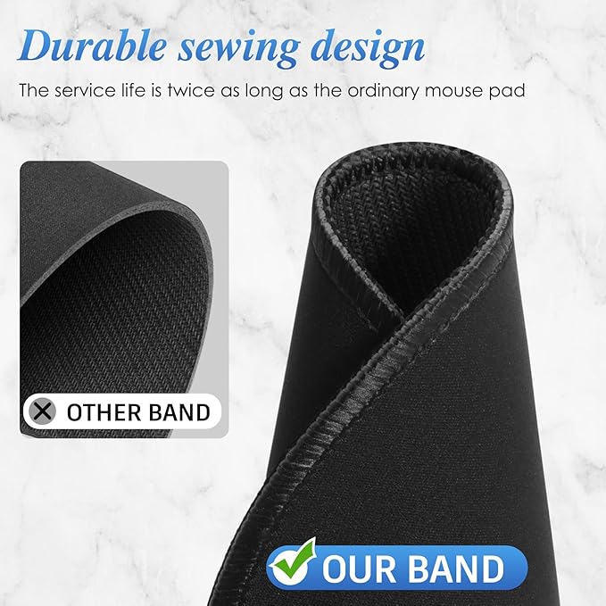 Round Mouse pad, high-end Texture, Sewn Edge Design, Anti-Slip Rubber Base. 8.6 x 8.6 inches (Black)